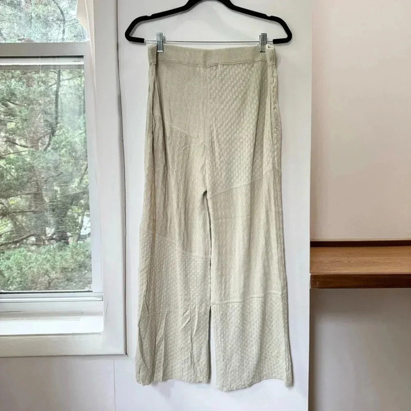 New Free People Anita Set Two Piece Sweater Set Knit Wide Leg Pants Crop Top - Picture 9 of 17